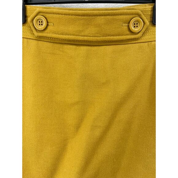 Ann Taylor Skirt Sz 8 Green Straight Pencil Flat Front Zip Back Cotton Lined - Picture 2 of 9